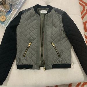 Bacio- green & black bomber jacket